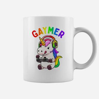 Gaymer Gay Pride Flag Lgbt Gamer Lgbtq Gaming Unicorn Gift Coffee Mug | Crazezy CA