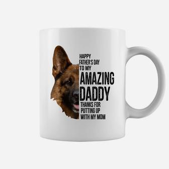 German Shepherd Dad Happy Fathers Day To My Amazing Dad Dog Coffee Mug | Crazezy AU