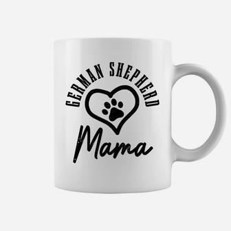 German Shepherd Mama Heart Dog Paw German Shepherd Mom Coffee Mug | Crazezy