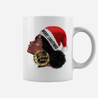 Gifts Afro Diva Merry Christmas Santa Melanin Black Queen Sweatshirt Coffee Mug | Crazezy CA