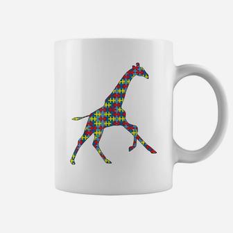 Giraffe Autism Awareness Kids Ruminant Puzzle Day Mom Gift Coffee Mug | Crazezy