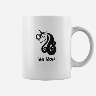 Girls Be You Positive Message Unicorn Coffee Mug | Crazezy CA