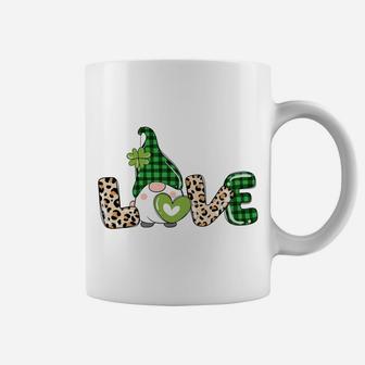 Gnome St Patricks Day Leprechaun Tomte Love Leopard Green Sweatshirt Coffee Mug | Crazezy