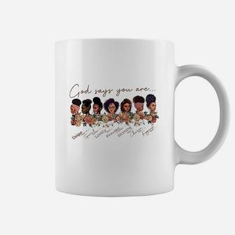 God Says You Are Black Queen African American Women Coffee Mug | Crazezy DE