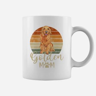 Golden Mom Retro Sunset Golden Retriever Lover Gift Dog Mama Coffee Mug | Crazezy CA