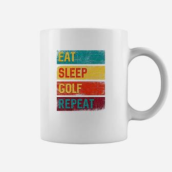 Golfing Gift Eat Sleep Golf Repeat Coffee Mug | Crazezy