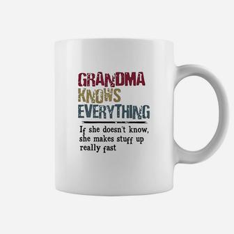 Grandma Knows Everything If She Doesnt Know Gift Coffee Mug - Thegiftio UK