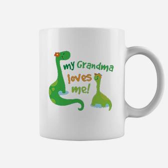 Grandma Loves Me Grandchild Dinosaur Coffee Mug | Crazezy AU