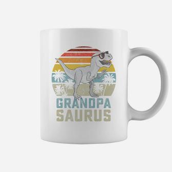 Grandpasaurus T Rex Dinosaur Grandpa Saurus Family Matching Coffee Mug | Crazezy UK