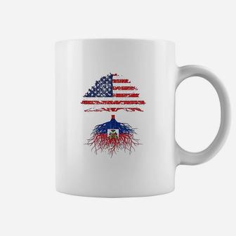 Haiti Roots Immigrant Haitian American Flag Naturalization Coffee Mug - Thegiftio