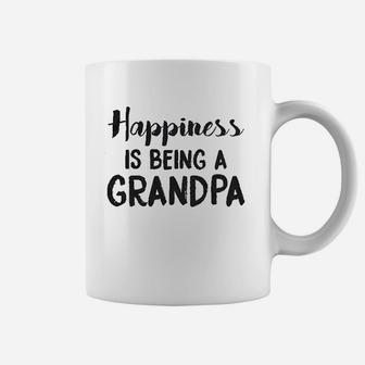 Happiness Is Being A Grandpa Funny Papa Family Graphic Fathers Day Coffee Mug | Crazezy CA