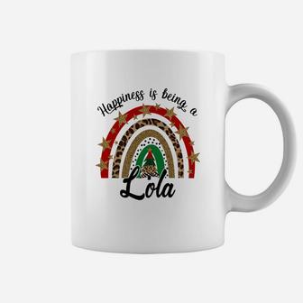 Happiness Is Being A Lola Rainbow - Grandma Gift Sweatshirt Coffee Mug | Crazezy UK