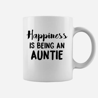 Happiness Is Being An Auntie Funny For Best Aunt Coffee Mug | Crazezy DE