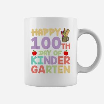 Happy 100 Days Of Kinder Garten Cute 100 Days Of School Coffee Mug | Crazezy