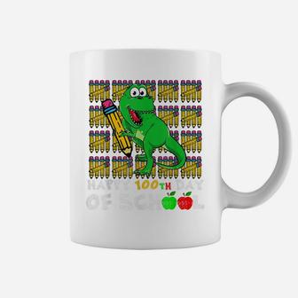 Happy 100Th Day Of School T-Rex Funny Teacher Student Kids Coffee Mug | Crazezy CA