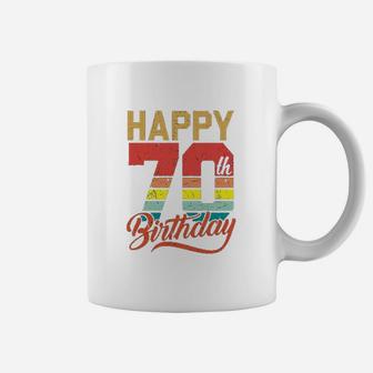 Happy 70Th Birthday Gift 70 Years Old Vintage Born In 1949 Coffee Mug | Crazezy AU