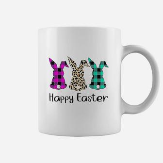 Happy Easter Buffalo Plaid Leopard Coffee Mug | Crazezy UK
