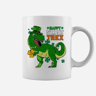 Happy St Pat-Trex Day Saint Patrick Dinosaur Boys Girls Kids Coffee Mug | Crazezy CA