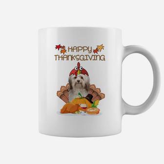 Happy Thanksgiving Day Havanese Gift Dog Funny Turkey Sweatshirt Coffee Mug | Crazezy CA