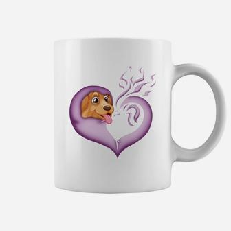 Happy Valentines Day Golden Retriever Animal Lovers Coffee Mug - Seseable