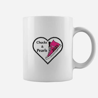 Heart Chucks And Pearls Coffee Mug - Thegiftio UK
