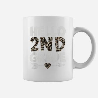 Hello 2Nd Grade Leopard Print Second Grade Teacher Kids Coffee Mug | Crazezy AU