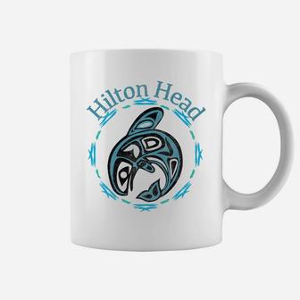 Hilton Head Vintage Tribal Fish Gift Coffee Mug | Crazezy