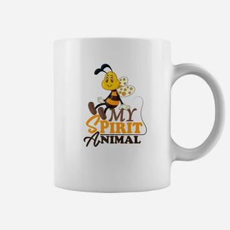 Honeybee My Spirit Animal Cool Statement Graphic Tee Coffee Mug - Thegiftio UK