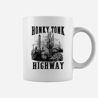 Honky Tonk Highway Desert Cactus Western Country Cowboy Gift Coffee Mug | Crazezy DE