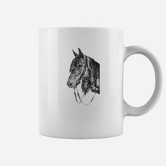 Horse Head Black And White For Animal Lovers Owners Coffee Mug - Thegiftio UK