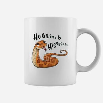 Hugs And Hisses Cute Snake For Valentines Day Coffee Mug | Crazezy