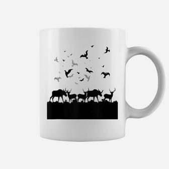 Hunted Animals Silhoutte Cool Hunting Hobbies Hunter Gift Coffee Mug | Crazezy