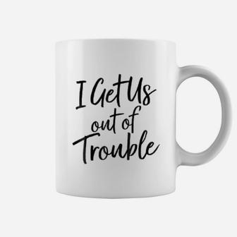 I Get Us Out Of Trouble Best Friends Coffee Mug - Thegiftio UK