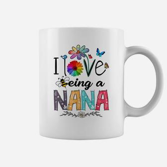 I Love Being A Nana Daisy Flower Cute Mother's Day Grandma Coffee Mug | Crazezy