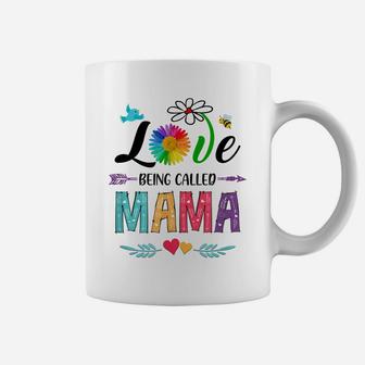 I Love Being Called Mama Daisy Flower Mothers Day Coffee Mug | Crazezy CA