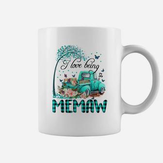 I Love Being Memaw Flower Truck Coffee Mug | Crazezy UK
