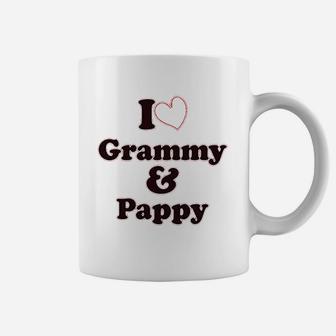 I Love My Grammy And Pappy Grandparents Coffee Mug | Crazezy