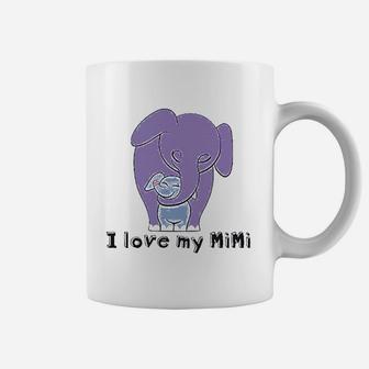 I Love My Mimi Elephant Purple Blue Coffee Mug - Thegiftio UK