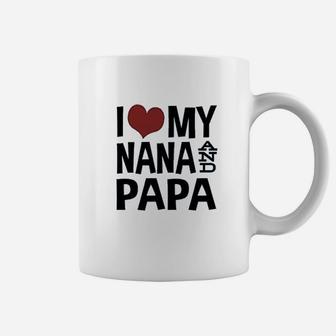 I Love My Nana And Papa Coffee Mug | Crazezy CA