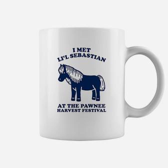 I Met Lil Sebastian At The Pawnee Harvest Festival Heathered Coffee Mug - Thegiftio UK