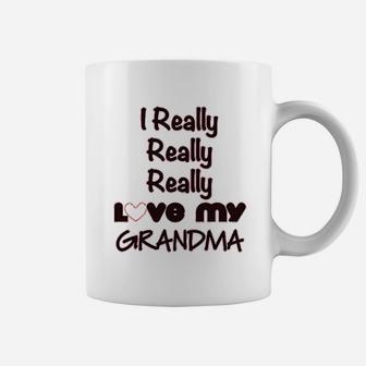 I Really Love My Grandma Grandmother Coffee Mug | Crazezy CA