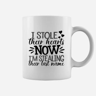 I Stole Their Hearts Now Stealing Their Last Name Coffee Mug - Thegiftio UK
