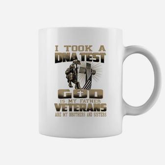 I Took A Dna Test God Is My Father Veteran Coffee Mug | Crazezy DE