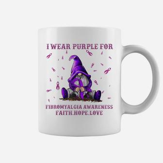 I Wear Purple For Fibromyalgia Awareness Costume Gnome Lover Coffee Mug | Crazezy DE