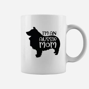 Im An Aussie Mom Silhouette Australian Shepherd Dogs Pet Owner Coffee Mug | Crazezy AU
