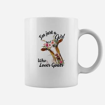 Im Just A Girl Who Loves Goats Coffee Mug | Crazezy