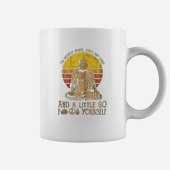 Im Mostly Peace Love And Light And A Little Yoga Coffee Mug | Crazezy CA