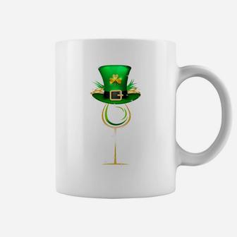 Irish Af Wine Glass Shamrock Stpattys Day Top Hat Coffee Mug - Thegiftio UK