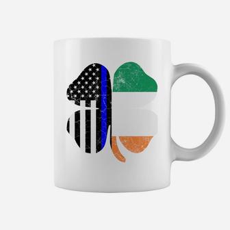Irish American Flag Police Officer St Patricks Day Police Coffee Mug | Crazezy UK