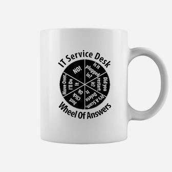 It Service Desk Wheel Of Answer Coffee Mug | Crazezy AU